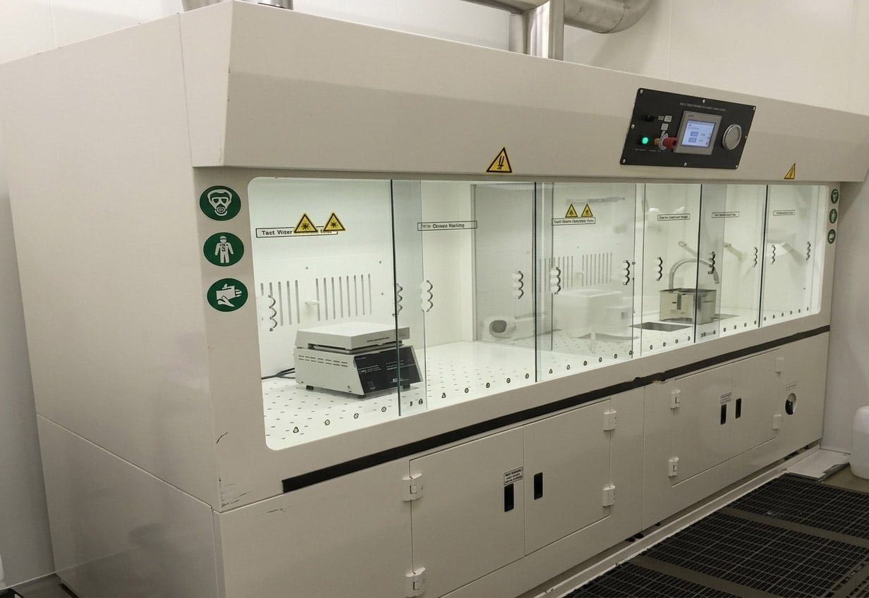 Cleanroom fume hood workstation