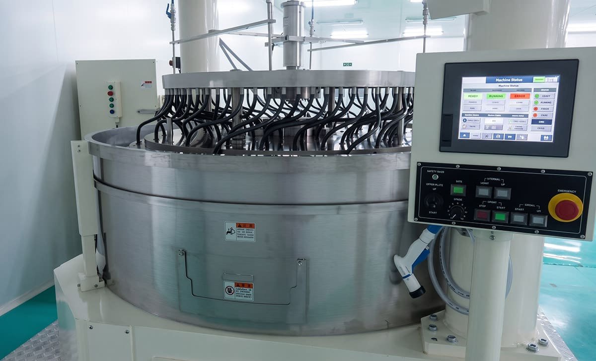 Double-side lapping machine used for contract wafer processing