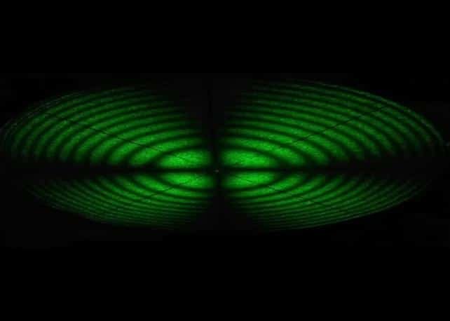 Optical interferogram from wafer flatness inspection